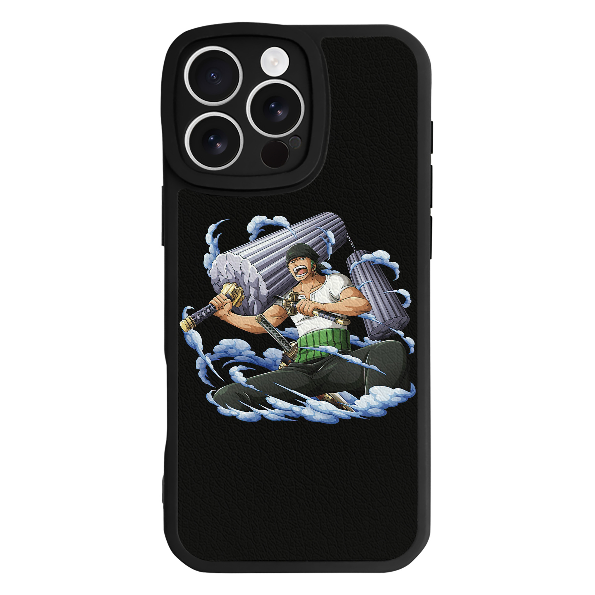（画像用） ワンピース ロロノア・ゾロ ONE PIECE Roronoa Zoro 【iPhone 16シリーズ対応】シリコンスマホケース（レザー調） 材質：シリコン